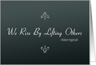 Thank You Card for a Leader or Boss with Quote from Robert Ingersoll card