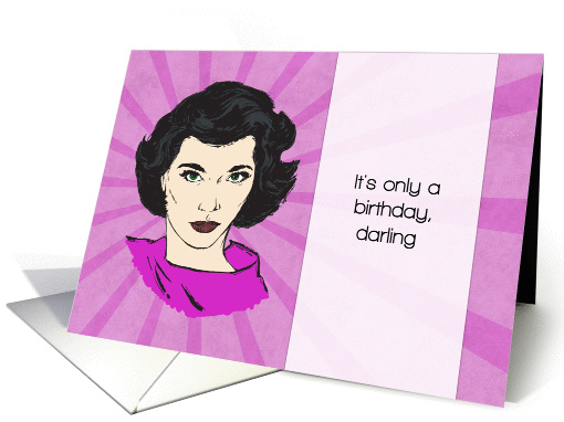Retro Birthday Card with Funny Getting Older Message card (1350160)