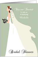 Personalized Retro Bridal Shower Invitation with Bride card
