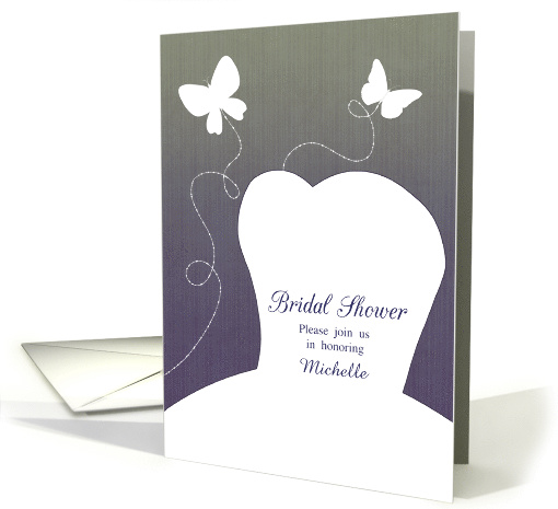 Bridal Gown Silhouette Customizable Bridal Shower Invitation card