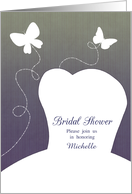 Bridal Gown Silhouette Customizable Bridal Shower Invitation card