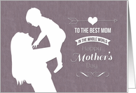 Mother Holding Her Baby Silhouette for Mother’s Day card