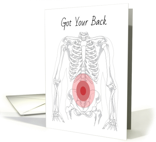 Skeleton with Back Pain for Chiropractor Graduation Announcement card