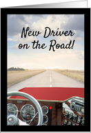 New Driver on the Road Trucker School Graduation Announcement card