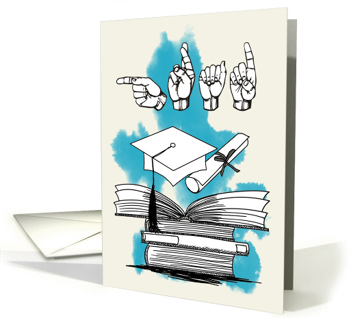 ASL Graduation Announcement with Grad Spelled Out in Sign... (1367526)