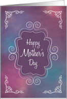 Vintage Frame with Happy Mothers Day and Swirl Corners card