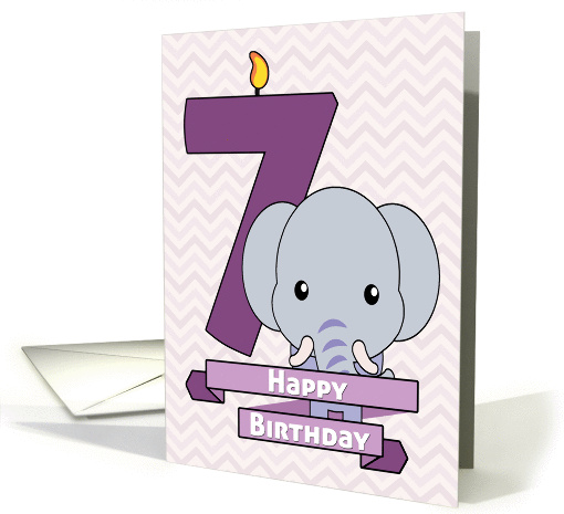 Cartoon Baby Elephant for Child's Birthday card (1368708)