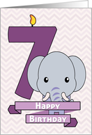 Cartoon Baby Elephant for Child’s Birthday card