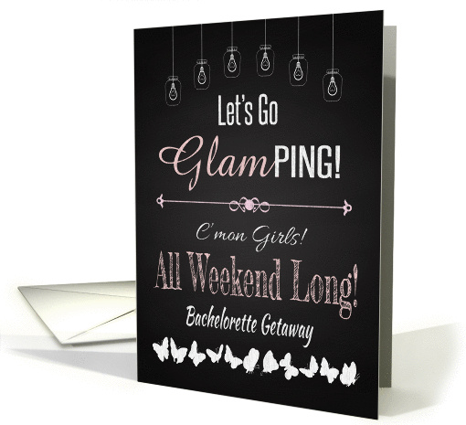 Retro Glamping Bachelorette Getaway Weekend Invitation card (1370562)