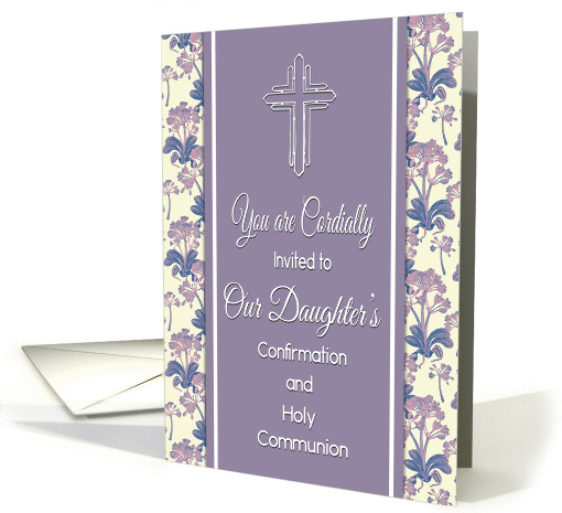 Girl Confirmation and Holy Communion Invitation with... (1370972)