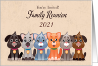 Customize Year Family Reunion Invitation with Dogs card