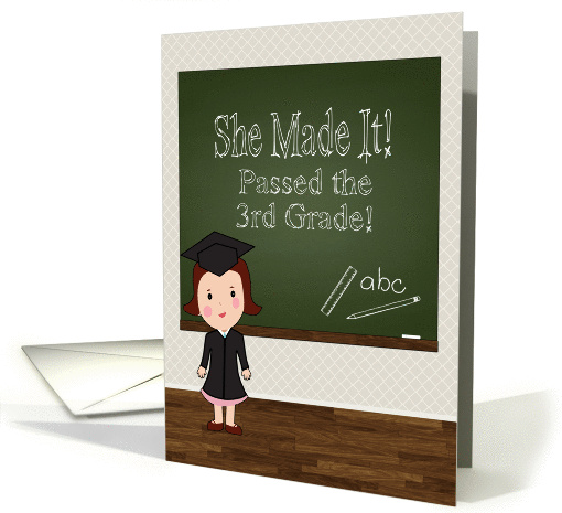 Invitation for a Girl 3rd Grade Graduation Party with... (1371930)