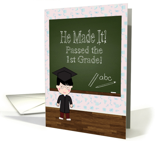 Graduation Invitation for Boy Leaving the 1st Grade card (1371938)