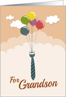 Vintage Fathers Day on Birthday for Grandson with Balloons card
