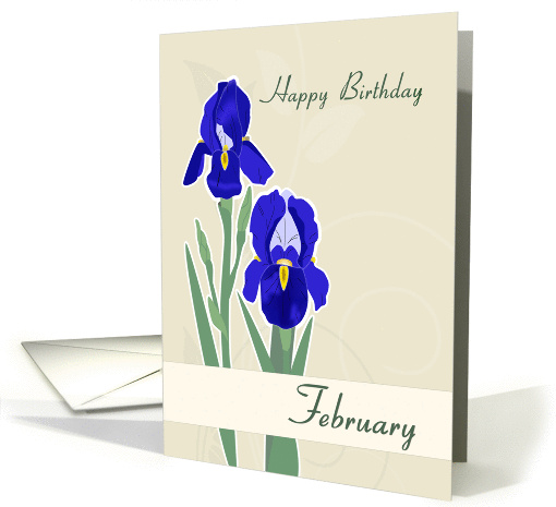 Iris February Birth Flower for Birthday card (1378168)