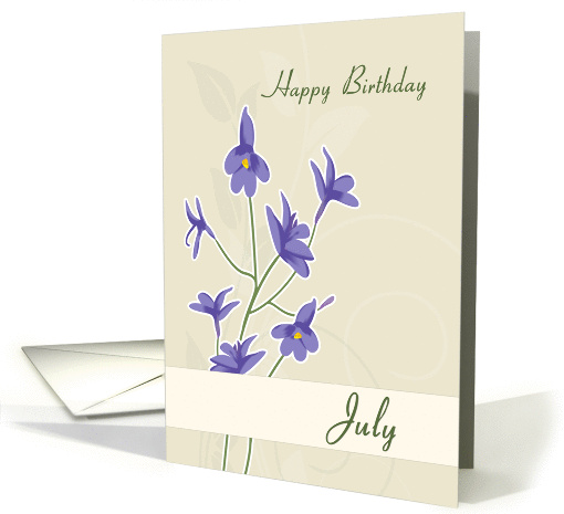 Larkspur July Birth Flower for Birthday card (1378232)