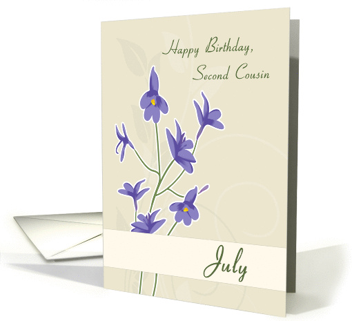 July Birth Flowers for Second Cousin Birthday card (1378238)