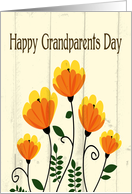 Orange and Yellow Flowers with Wood Background for Grandparents Day card