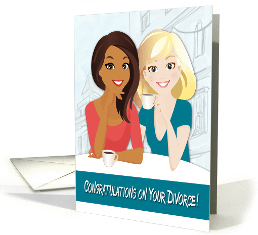 Congratulations on Your Divorce with Smiling Women card (1386878)