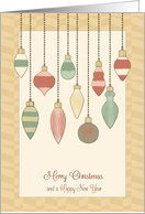 Retro Decoration Bulbs with Gold Strings for Holiday Season card