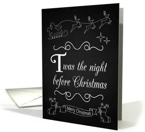 Chalkboard Twas the Night Before Christmas with Santa for... (1392986)