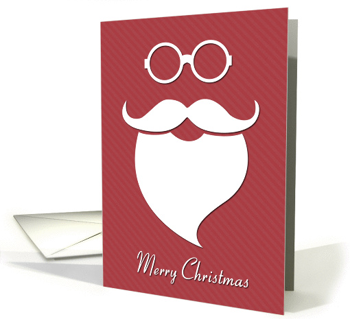 Santa Beard and Eyeglasses Silhouette for Christmas card (1393216)