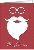 Santa Beard and Eyeglasses Silhouette for Christmas card