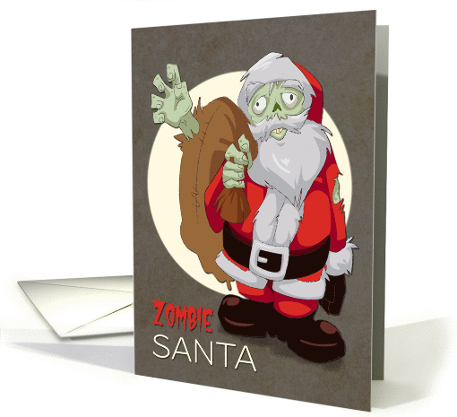 Zombie Santa Brings Presents for Christmas card (1395758)