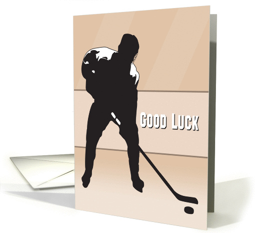 Ice Hockey Player Silhouette for Good Luck card (1400496)