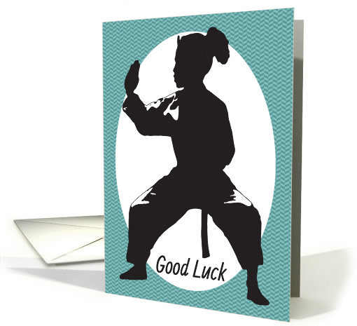 Female Martial Arts Competitor for Good Luck card (1401780)