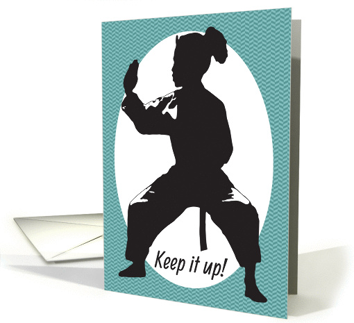 Female Martial Arts Competitor for Encouragement card (1408114)