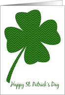 Shamrock with Chevron Design for St. Patricks Day card