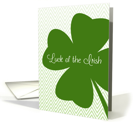 Shamrock with Chevron Background for St. Patricks Day card (1409866)