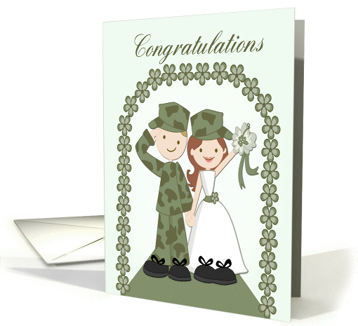 Congratulate Soldier and Bride for their Marriage card (1410346)