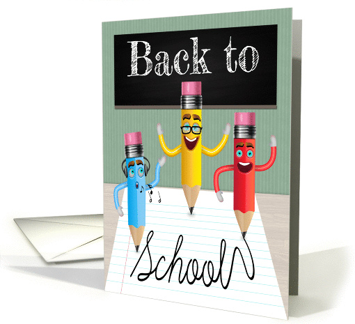 Funny Pencils for Back to School Congratulations card (1419770)