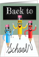 Funny Pencils for Back to School Congratulations card