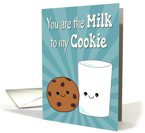 Kawaii Milk to My Cookie for Funny Anniversary card (1421982)