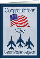 Congratulations for Promotion to Senior Master Sergeant in Air Force card