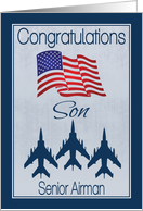 Congratulations to Son for Rank Promotion to Senior Airman card