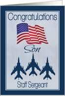 Congratulations to Son for Rank Promotion to Staff Sergeant card