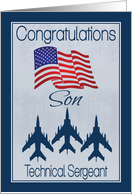 Congratulate Son on Air Force Promotion to Technical Sergeant card