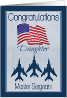 Congratulate Daughter on Air Force Promotion to Master Sergeant card