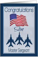 Congratulate Son on Air Force Promotion to Master Sergeant card