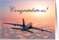 Congratulations for New Job as a Flight Attendant card