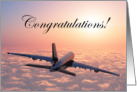Congratulations for New Job as a Flight Attendant card