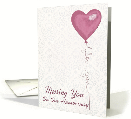 Missing You Anniversary for Incarcerated Spouse card (1439986)