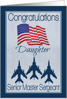Congratulate Daughter on Air Force Promotion to Senior Master Sergeant card