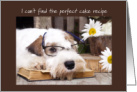 Sealyham Terrier with Cookbook and Sunflowers for Birthday card