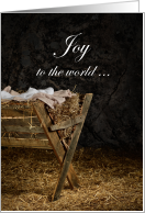 Christian Baby Jesus Manger Christmas card