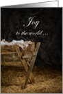 Christian Baby Jesus Manger Christmas card